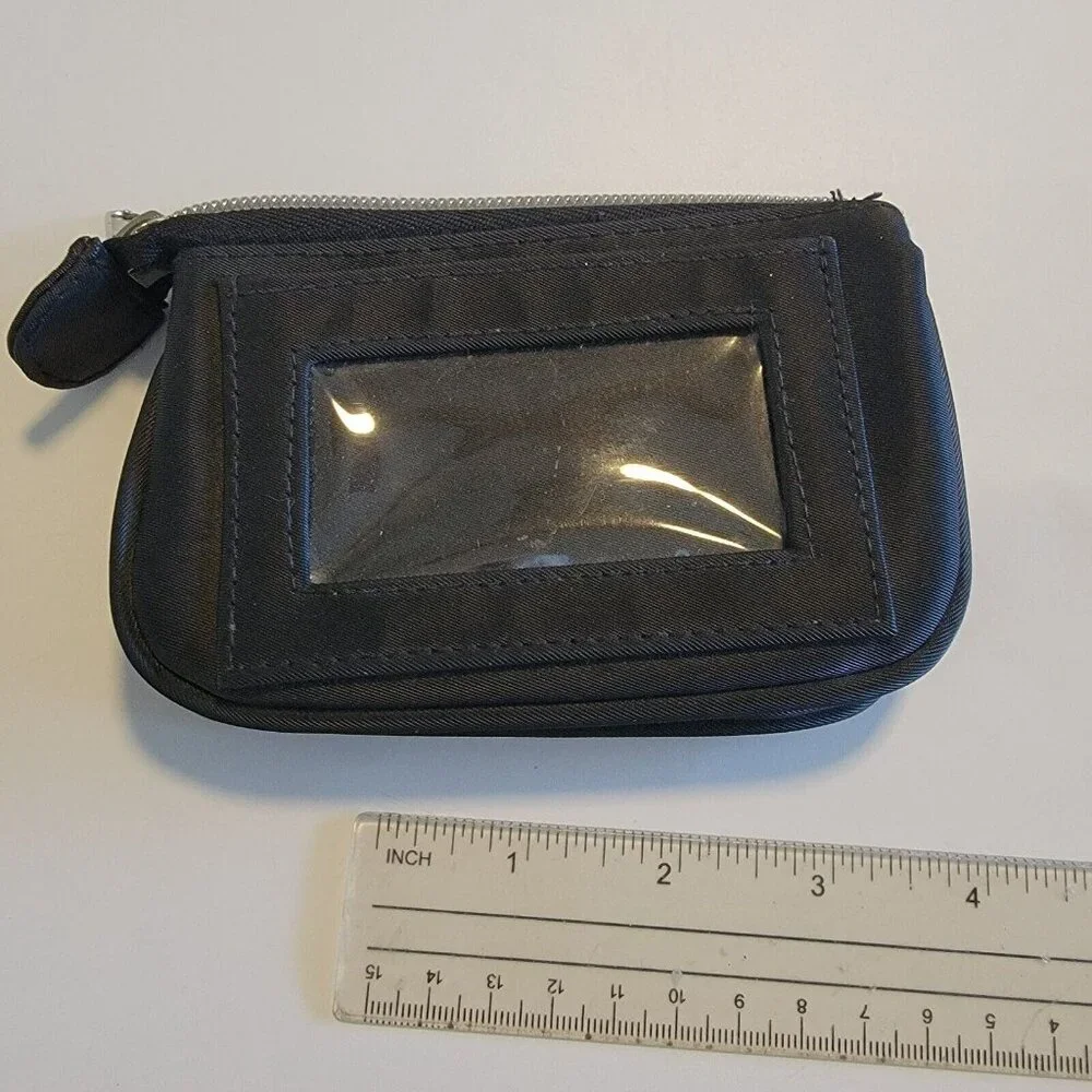 Groove Gear Black Zip Pouch Card Pocket Wallet Rubber Like Material‎